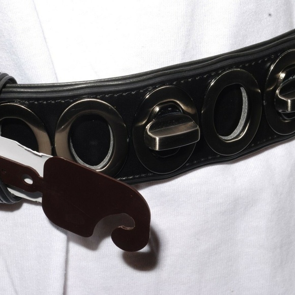 David Bitton Buffalo Turnbuckle Leather Belt 36" - Picture 2 of 8